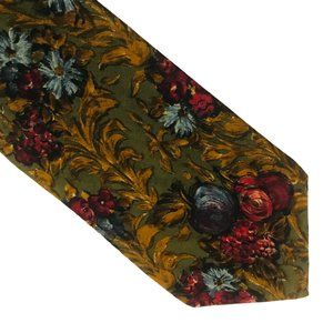 Robert’s Executive Accessories Ltd. VTG Silk Neck Tie Floral Hand Made in USA